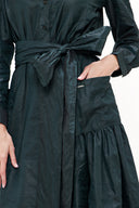 Emerald Pleated detail maxi dress 93131