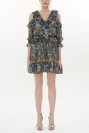 Green Low cut mini dress 93139