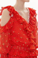 Orange Low cut mini dress 93139