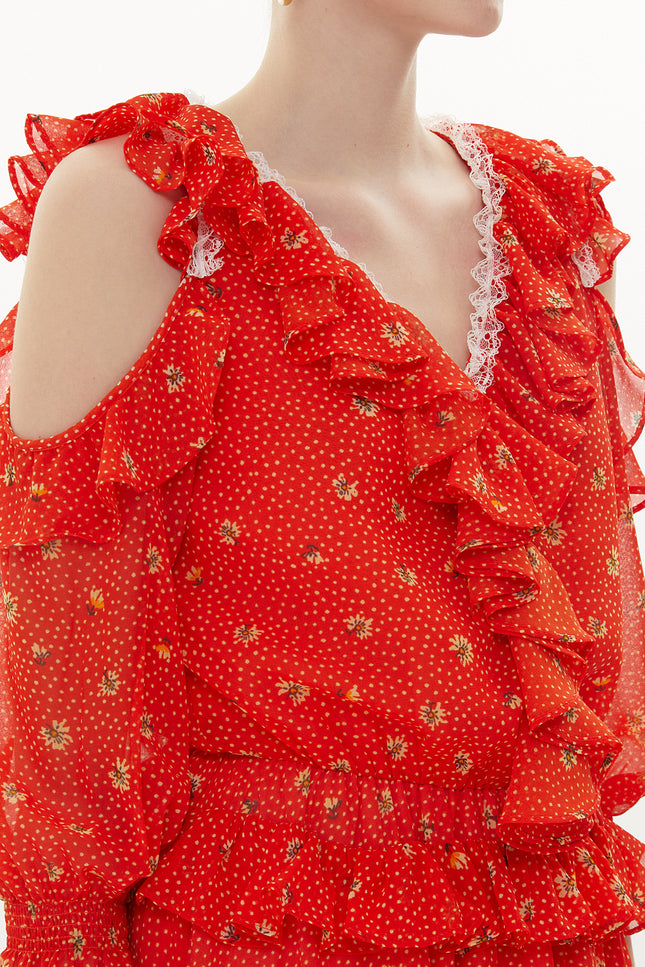 Orange Low cut mini dress 93139