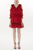 Spotted Low cut mini dress 93139