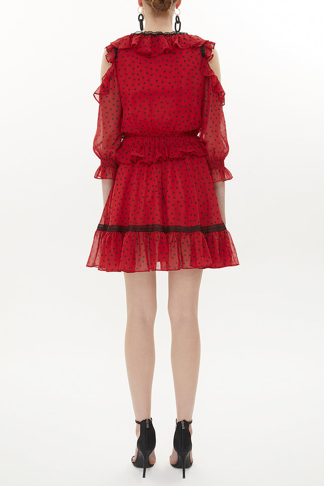 Spotted Low cut mini dress 93139