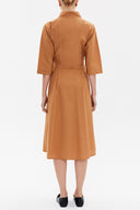 Cinnamon Wrap-over neck midi dress 93190