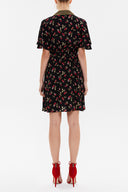 Black Fitted waist mini dress 93204