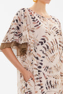 Green Ruffled chiffon midi dress 93224