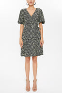 Black Wrap-over mini dress 93225