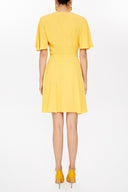 Yellow Wrap-over mini dress 93225