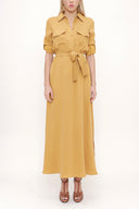 Mustard Pocket maxi dress 93234