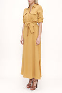 Mustard Pocket maxi dress 93234