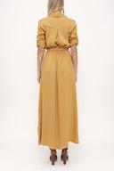 Mustard Pocket maxi dress 93234