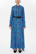 Navy Blue Printed maxi dress 93238