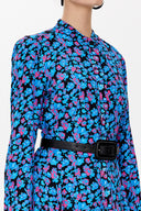 Navy Blue Printed maxi dress 93238