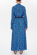 Navy Blue Printed maxi dress 93238