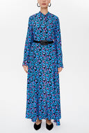 Navy Blue Printed maxi dress 93238