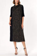 Black Beige Wide cut dress 93311