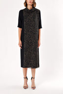 Black Beige Wide cut dress 93311