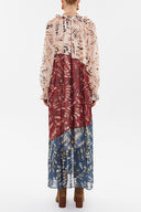 Patterned Ruffled maxi dress 93315