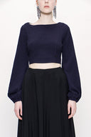 Purple Low back short blouse 19825