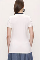 White Printed tshirt 19831