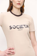 Beige Printed tshirt 19831