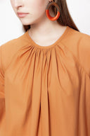 Cinnamon Blouse with pleated sleeves 19833