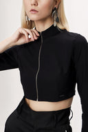 Black Zipped short top 19838