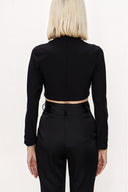 Black Zipped short top 19838