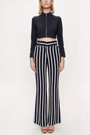 Navy Blue Zipped short top 19838