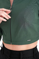 Green Zipped short top 19838