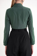 Green Zipped short top 19838