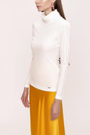 White Turtleneck blouse 19842