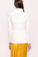 White Turtleneck blouse 19842