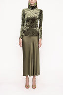 Green Turtleneck blouse 19842