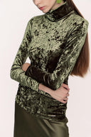 Green Turtleneck blouse 19842