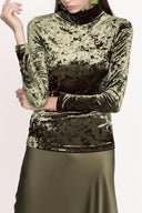 Green Turtleneck blouse 19842