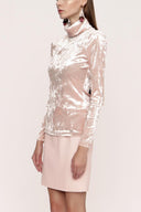 Beige Turtleneck blouse 19842