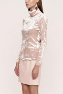 Beige Turtleneck blouse 19842
