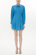 Blue Fitted waist mini dress 93324
