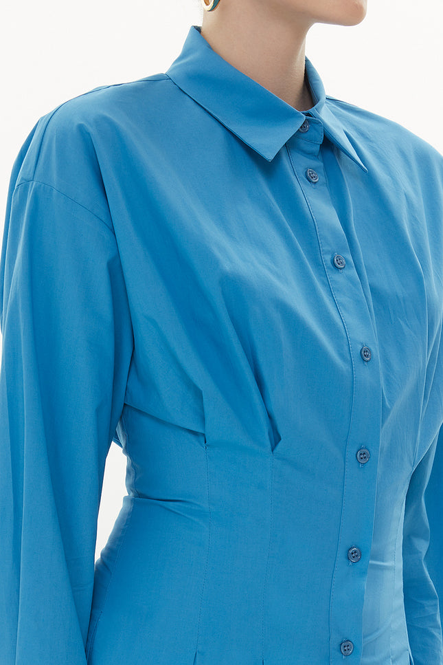 Blue Fitted waist mini dress 93324