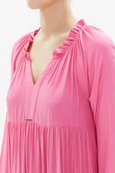 Pink Wide cut Pleated maxi dress  93332