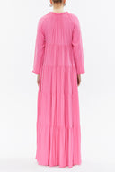 Pink Wide cut Pleated maxi dress  93332