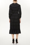 Black Pleated Midi Dress  93333