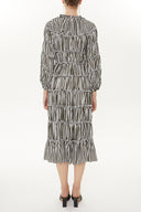 Striped Pleated Midi Dress  93333