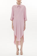 Lilac Wide cut button midi dress 93349