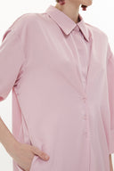Lilac Wide cut button midi dress 93349