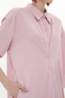 Lilac Wide cut button midi dress 93349