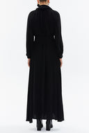 Black Raglan sleeve shabby chic maxi dress 93356