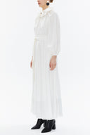 White Raglan sleeve shabby chic maxi dress 93356