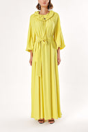 Yellow Raglan sleeve shabby chic maxi dress 93356