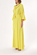 Yellow Raglan sleeve shabby chic maxi dress 93356